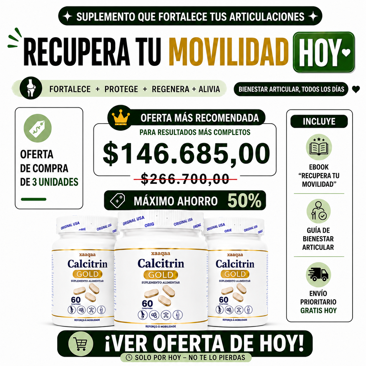 CALCITRIN GOLD | recupera movilidad fortaleciendo huesos y articulaciones desde hoy
