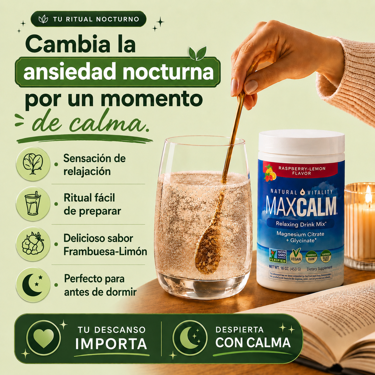 MAXCALM | Relajación profunda para aliviar el estrés, el sobrepensamiento y la mente acelerada