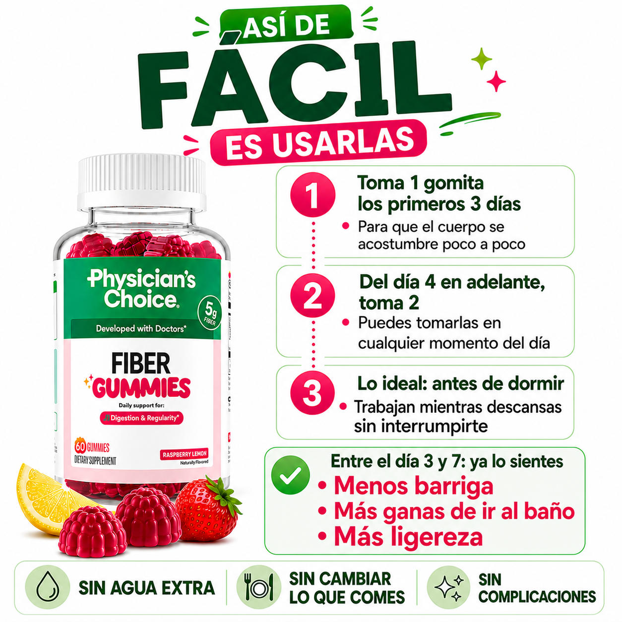 GOMAS FIBER | para aliviar la hinchazón constante, mejorar tu regularidad y sentirte cómoda con tu cuerpo