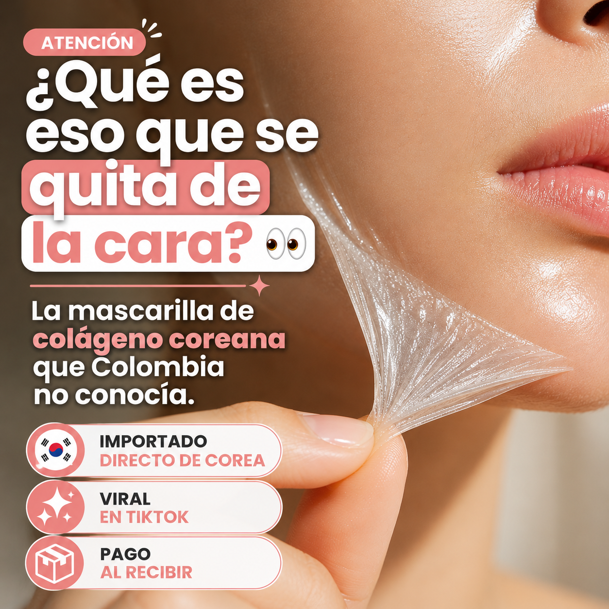 MASCARILLA DE COLÁGENO MEDICUBE | retírala al despertar y olvídate del rostro cansado.
