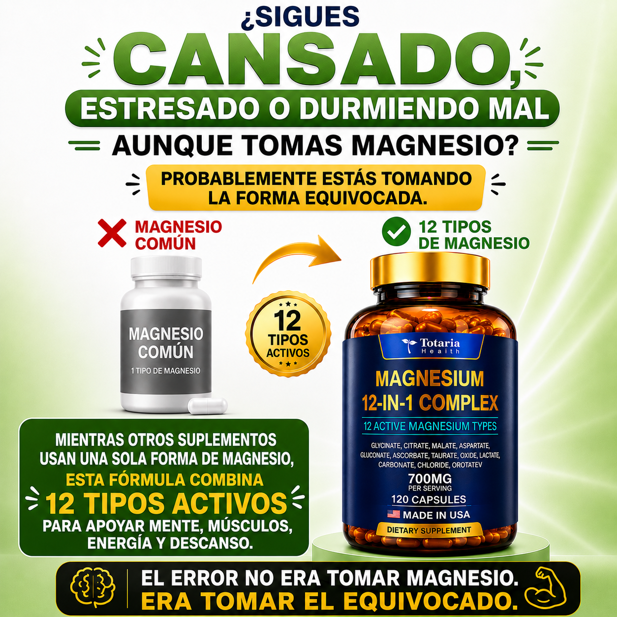 MAGNESIO 12 EN 1 | menos estrés, mejor sueño y más energía real cada día.