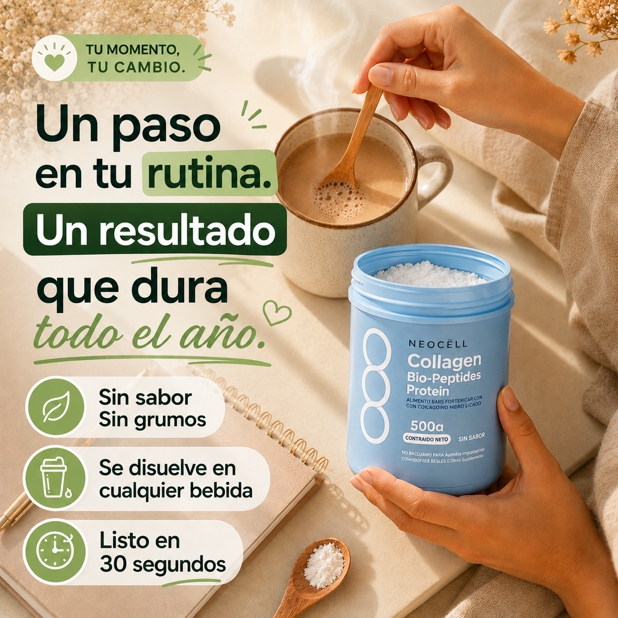 COLÁGENO NEOCELL | no es la edad, es falta de colágeno