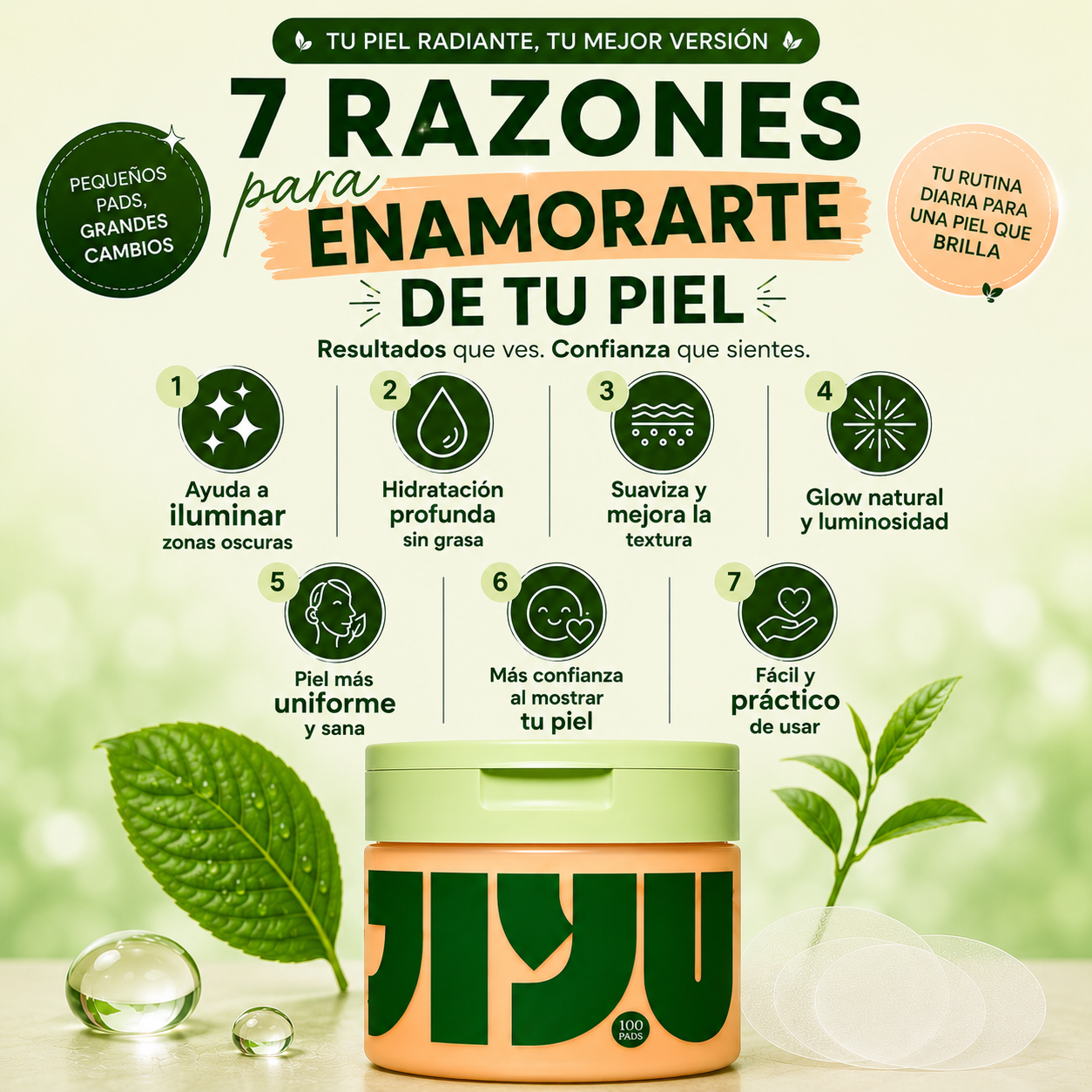 ALMOHADILLAS DE TONER COREANAS | aclara zonas oscuras mientras devuelve luminosidad y una apariencia más joven a la piel