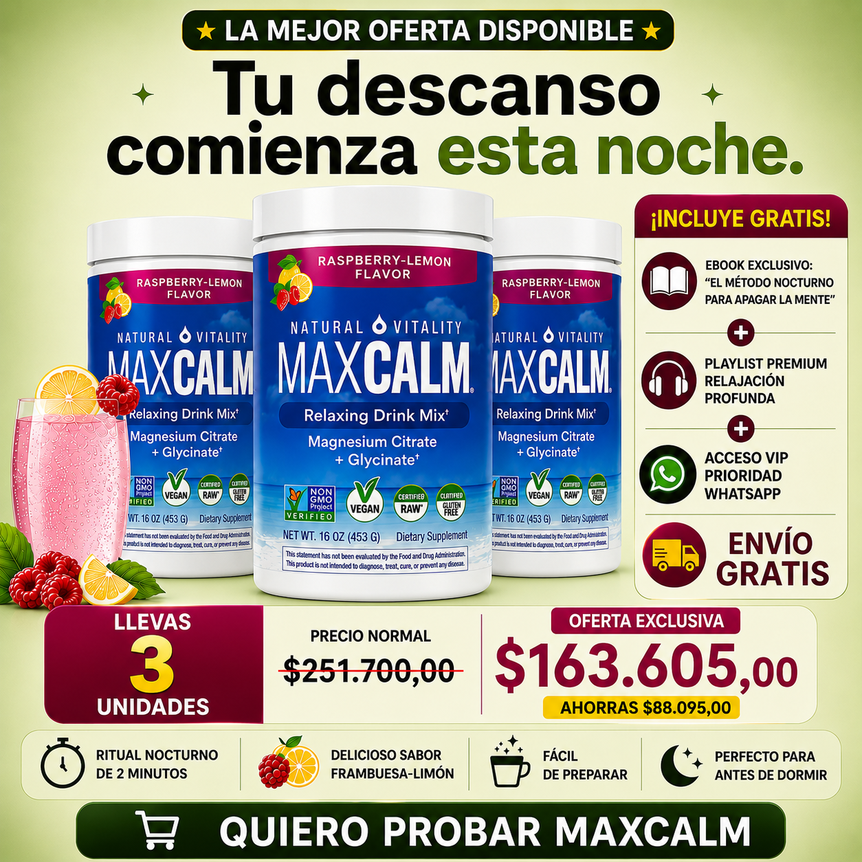 MAXCALM | Relajación profunda para aliviar el estrés, el sobrepensamiento y la mente acelerada