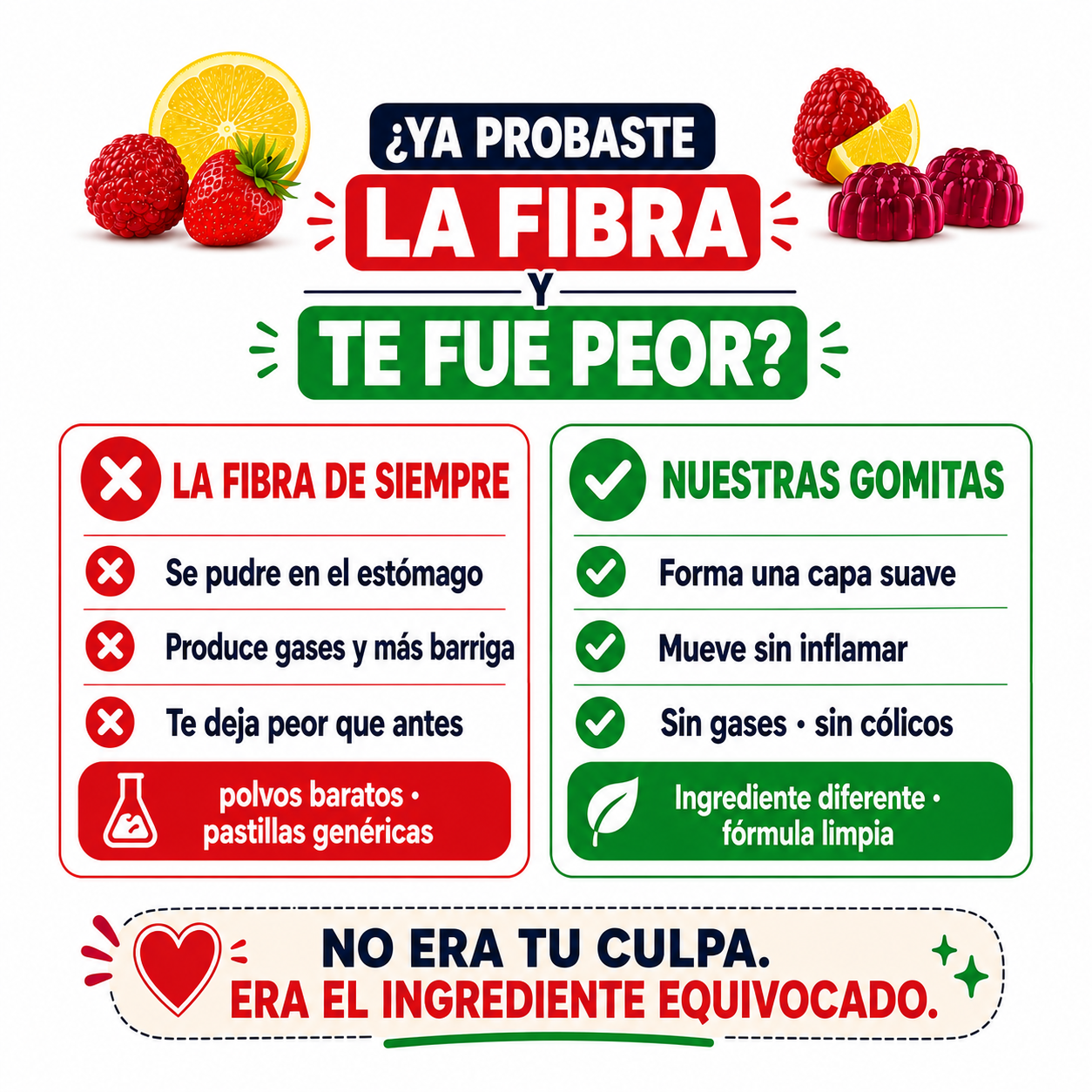 GOMAS FIBER | para aliviar la hinchazón constante, mejorar tu regularidad y sentirte cómoda con tu cuerpo
