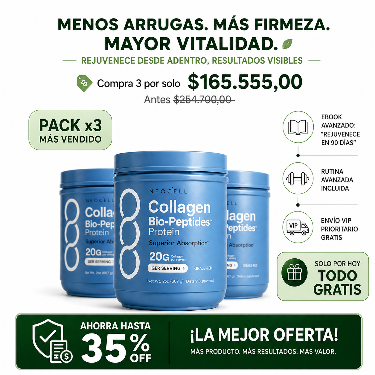COLÁGENO NEOCELL | no es la edad, es falta de colágeno